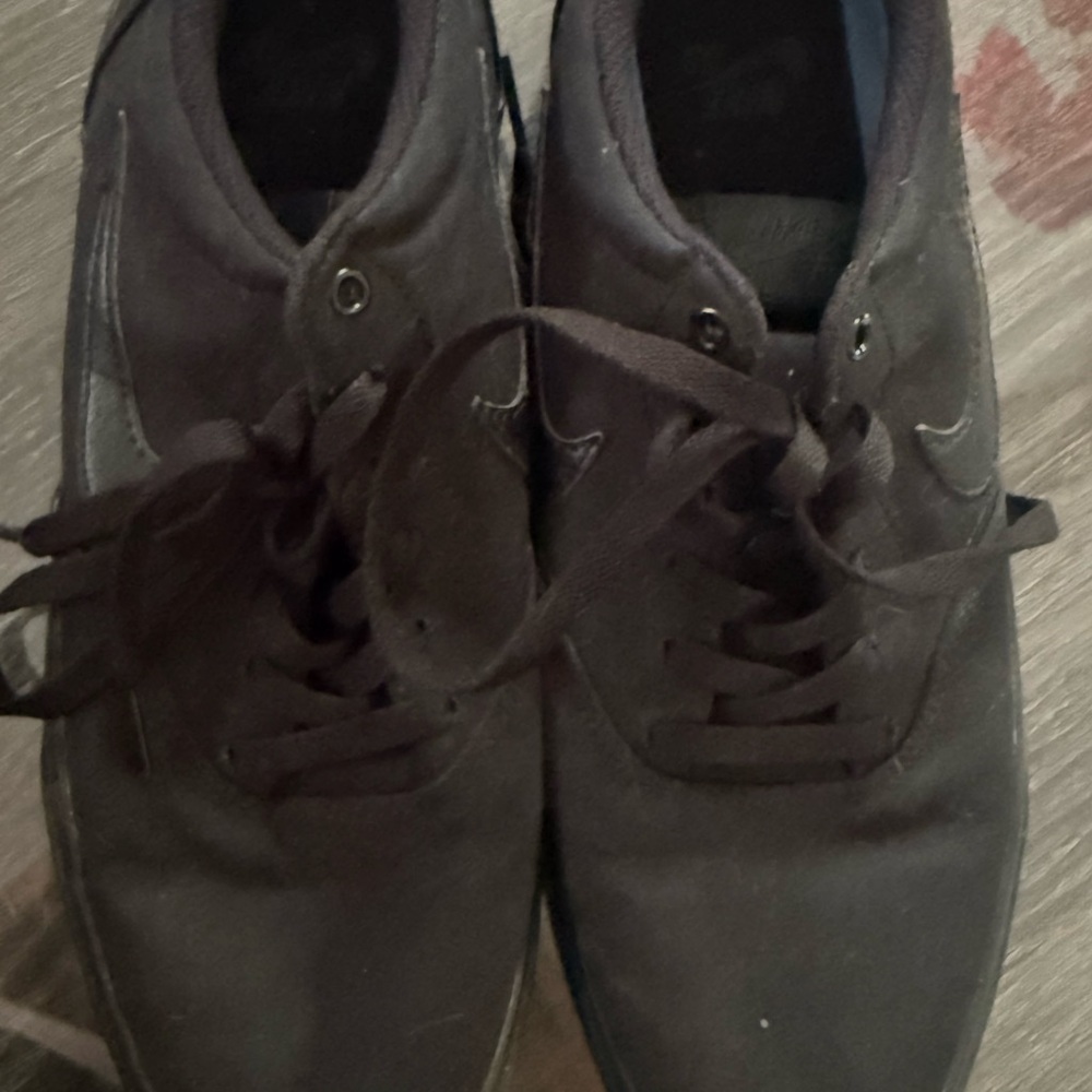 Men's Black Canvas Casual Lace-Up Shoes